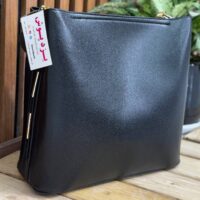 کیف دوشی زنانه بزرگ لبه چین کنف