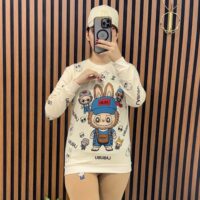 بلوز شلوار کرم طرح لبوبو