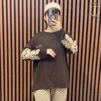 بلوز استین خرس گلدوزی