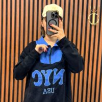 بلوز غواصی یقه نیم زیپ